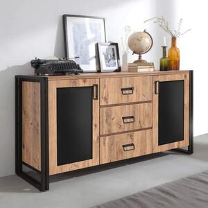 ΜΠΟΥΦΕΣ ATLAS MEGAPAP ΑΠΟ ΜΕΛΑΜΙΝΗ ΧΡΩΜΑ ATLANTIC PINE - ΜΑΥΡΟ 160X45X80ΕΚ