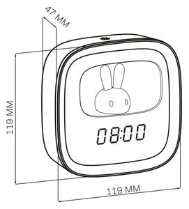 LED Dimmable μικρό φωτιστικό νύχτας με ξυπνητήρι BUNNY LED/1,2W/5V 3000K