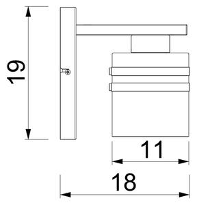 Λάμπα τοίχου SCOT 1xE27/15W/230V μαύρο/χρυσό