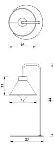 Eπιτραπέζιο φωτιστικό DEMET 1xE27/15W/230V μαύρο/χρυσό