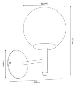 Λάμπα τοίχου AWINION 1xE27/15W/230V λευκό/χρυσό/μαύρο