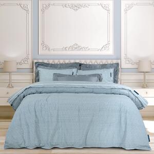 Σετ Σεντόνια Polycotton Υπέρδιπλα 240x260εκ. Essential 2184 Γκρι-Μπλε Greenwich Polo Club