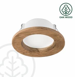 Χωνευτό Φωτιστικό LED WOODY SPOT LED/5,5W/230V 4000K καρυδιά ø 10 cm