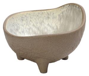 Μπωλ Σερβιρίσματος Με Πόδι Stoneware Μπεζ Spirit ESPIEL 13,5x13x8,8εκ. NIC710K1