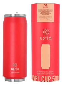 Θερμός-Ποτήρι Ανοξείδωτο Scarlet Red Save The Aegean Estia 500ml-7x19εκ. 01-9854