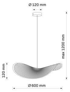 Κρεμαστό φωτιστικό οροφής CAPRI 1xE27/20W/230V διάμετρος 60 cm μπαμπού