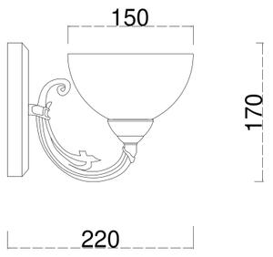 Brilagi - Λάμπα τοίχου CLASSIC 1xE27/60W/230V ορείχαλκος