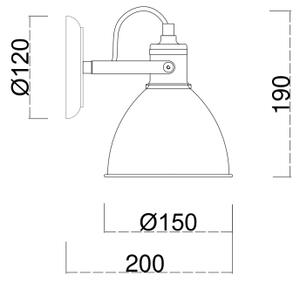 Brilagi - Σποτ τοίχου TECHNO 1xE14/40W/230V κρεμ/πατίνα