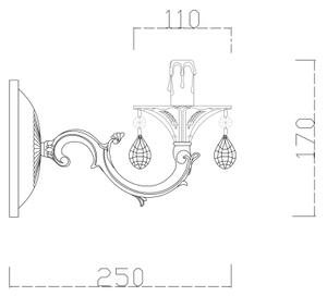 Brilagi - Λάμπα τοίχου CLASSIC 1xE14/60W/230V κρεμ/πατίνα