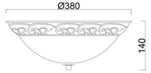 Brilagi - Φωτιστικό οροφής ARIADNA 3xE27/60W/230V χρυσό/κρεμ/πατίνα