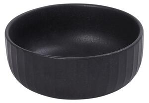 Μπωλ Σερβιρίσματος Χειροποίητο Stoneware Black Mat Gobi ESPIEL 15,5x6εκ. OW2037K6