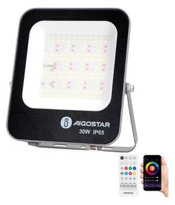 Aigostar - LED RGBW Προβολέας MESH LED/30W/230V 6500K IP65 + RC