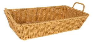 Καλάθι Rattan-Πλαστικό Κρεμ iliadis 37x27x8,5/12εκ. 85953