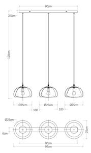 Globo 15743-3H - Κρεμαστό φωτιστικό οροφής JELLA 3xE14/40W/230V