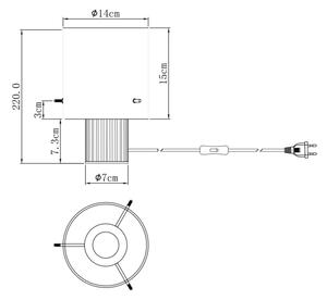 Globo 15904TS - Eπιτραπέζιο φωτιστικό TULIVAR 1xE27/40W/230V