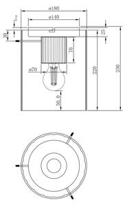 Globo 15904DS - Φωτιστικό οροφής TULIVAR 1xE27/40W/230V