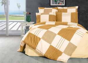 Σετ Σεντόνια 3τμχ Polycotton Μονά 160x240εκ. Κίρκη 437 Golden Beige DimCol