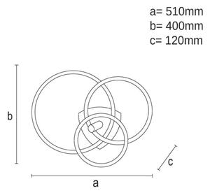 LED Dimmable φωτιστικό οροφής LED/70W/230V 3000-6500K λευκό/μαύρο + RC