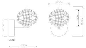 Globo 16042W - Φωτιστικό τοίχου LED AIDA LED/7W/230V 3000K/4500K/6500K