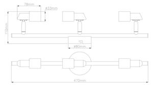 Globo 57385-3 - LED Σποτ KINLEY 3xGU10/3W/230V