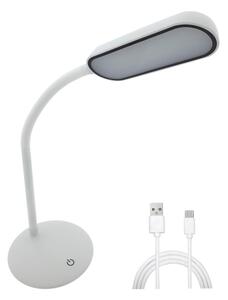 LED Dimming αφής εύκαμπτο Επιτραπέζιο φωτιστικό LED/6W/5V USB 1200 mAh λευκό