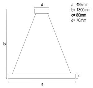 Led Dimmable κρεμαστό φωτιστικό οροφής LED/80W/230V 3000-6500K λευκό + τηλεχειριστήριο