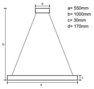 Led Dimmable κρεμαστό φωτιστικό οροφής LED/70W/230V 3000-6500K λευκό + τηλεχειριστήριο