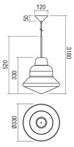 Redo 01-1770 - Κρεμαστό φωτιστικό οροφής AMNO 1x/E27/42W/230V διάμετρος 33 cm μπεζ