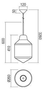 Redo 01-1772 - Κρεμαστό φωτιστικό οροφής AMNO 1x/E27/42W/230V διάμετρος 26 cm μπεζ