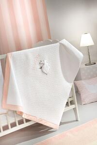 Κουβέρτα Πικέ Βαμβακερή Κούνιας Lapin Pink 110x150εκ. Saint Clair