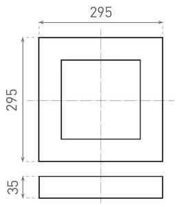 Φωτιστικό οροφής LED FENIX LED/24W/230V 2900/3900/5800K 29,5x29,5 cm λευκό