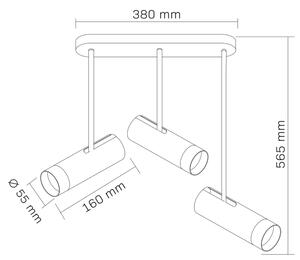 Φωτιστικό σποτ PORTO 3xGU10/10W/230V μαύρο