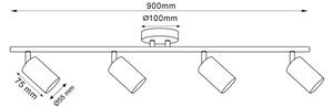 Φωτιστικό σποτ GOLDI 4xGU10/10W/230V χρυσό