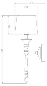 Zuma Line RLB94875-1 - Λάμπα τοίχου CLOE 1xE27/60W/230V μαύρο/γυαλιστερό χρώμιο