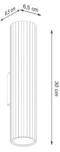 Sollux SL.1596 - Φωτιστικό τοίχου KARBON 2xGU10/10W/230V κρεμ