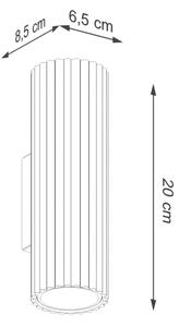 Sollux SL.1655 - Φωτιστικό τοίχου KARBON 2xGU10/10W/230V κόκκινο