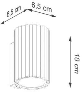 Sollux SL.1648 - Φωτιστικό τοίχου KARBON 1xGU10/10W/230V μαύρο