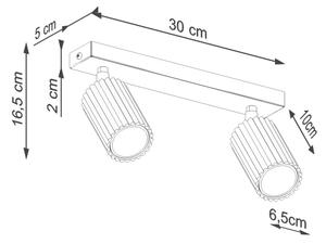 Sollux SL.1542 - Φωτιστικό σποτ KARBON 2xGU10/10W/230V λευκό