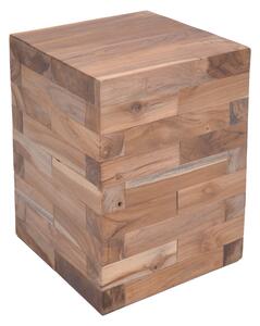 Βοηθητικό τραπέζι Werzy Inart φυσικό μασίφ ξύλο teak 35x35x49εκ