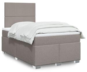 VidaXL Κρεβάτι Boxspring με Στρώμα Taupe 120x190 εκ. Υφασμάτινο