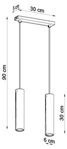 Sollux SL.1480 - Κρεμαστό φωτιστικό οροφής LAGOS 2xGU10/10W/230V κρεμ