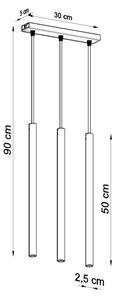 Sollux SL.1526 - Κρεμαστό φωτιστικό οροφής PASTELO 3xG9/8W/230V κόκκινο