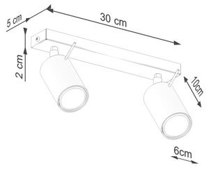 Sollux SL.1501 - Φωτιστικό σποτ RING 2xGU10/10W/230V πράσινο