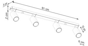 Sollux SL.1504 - Φωτιστικό σποτ RING 4xGU10/10W/230V πράσινο