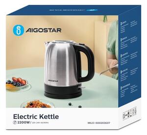 Aigostar - Βραστήρας 1,7l 2200W/230V χρώμιο