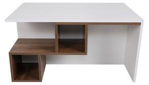 Coffee table DILAY 52x100 cm brown/white