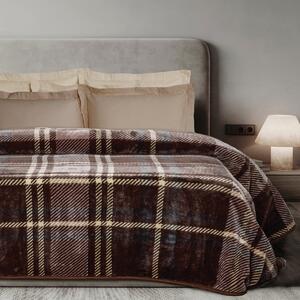 Κουβέρτα Βελουτέ Μονή (160x240) Das Home 1384 Brown