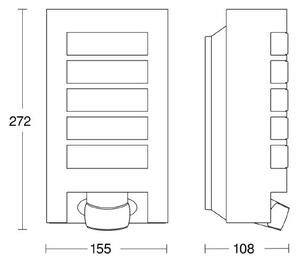 Steinel 657918 - L12S Φωτιστικό εξωτερικού χώρου με αισθητήρα 1xE27/60W/230V