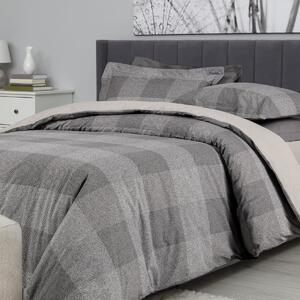 Παπλωματοθήκη Υπέρδιπλη (Σετ 220x240) 2 Όψεων Das Home Casual 5458 Beige Grey