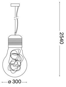 Ideal Lux - Κρεμαστό φωτιστικό οροφής 1xE27/60W/230V διάμετρος 30 cm